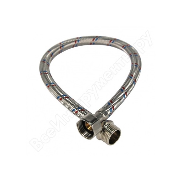 Подводка для воды 1,8 м в стальной оплетке нар/вн (ш/г)