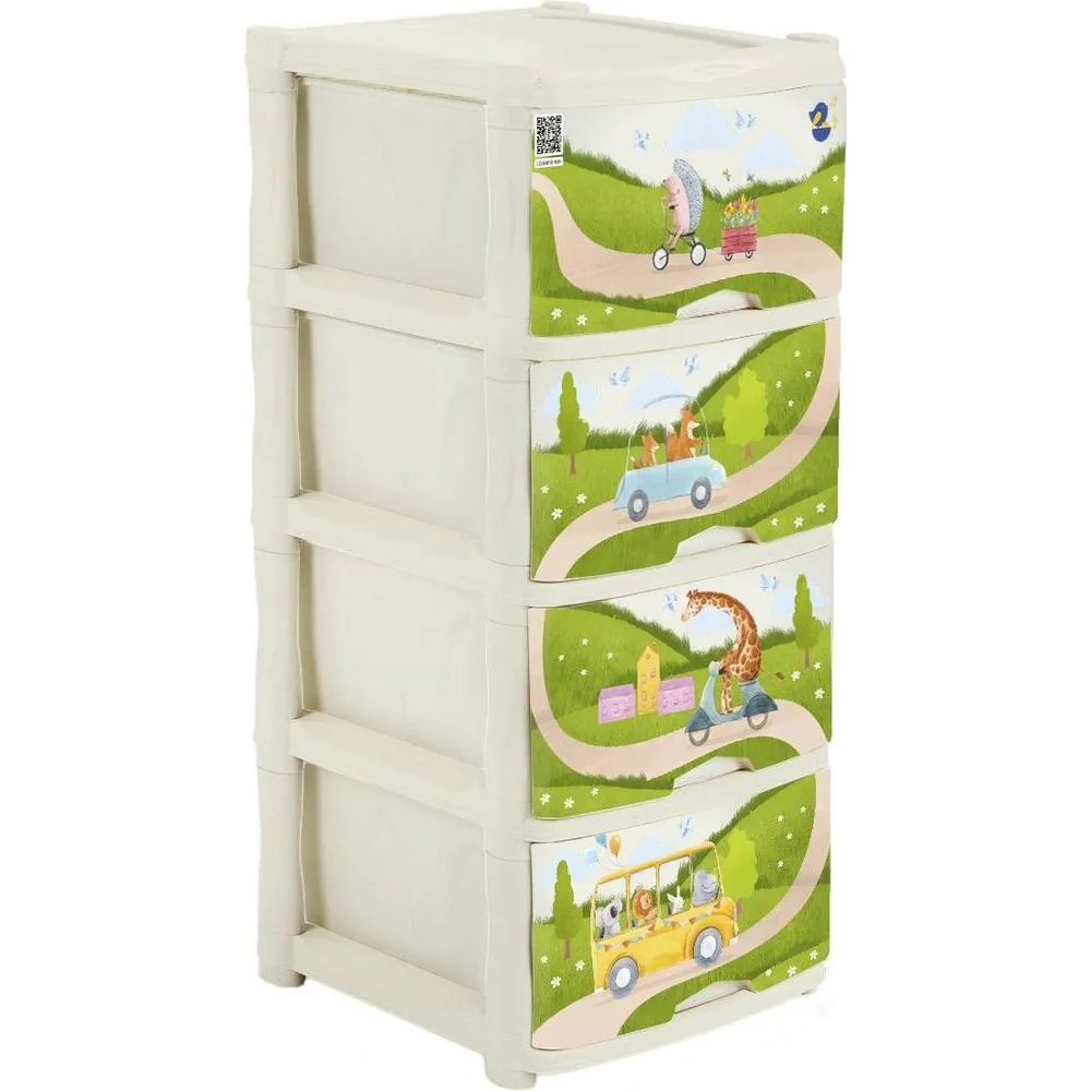 Комод детский пласт. Бэби играй со мной 4 ящика 500х415х555мм LA121511573LA121511573- купить в АПлайн