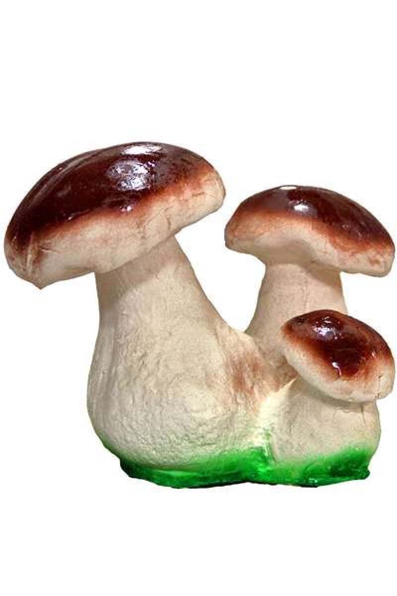 Фигура садовая гипс Гриб-боровик Тройной малый 150х190мм 158