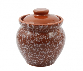 ГОРШОЧЕК КЕРАМ. ТРАДИЦИОННЫЙ МРАМОР КОРИЧНЕВЫЙ 1,5Л /1ГЗМК-12/