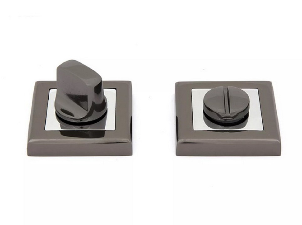 Накладка под фиксатор LOCKLY WC K-10 BH/CP (квадрат) черный никель / хром - 13-402 - купить в АПлайн