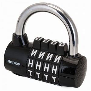 Замок навесной кодовый черный 60мм d=7мм АЛЛЮР ВС1К-60/7 (HD01)