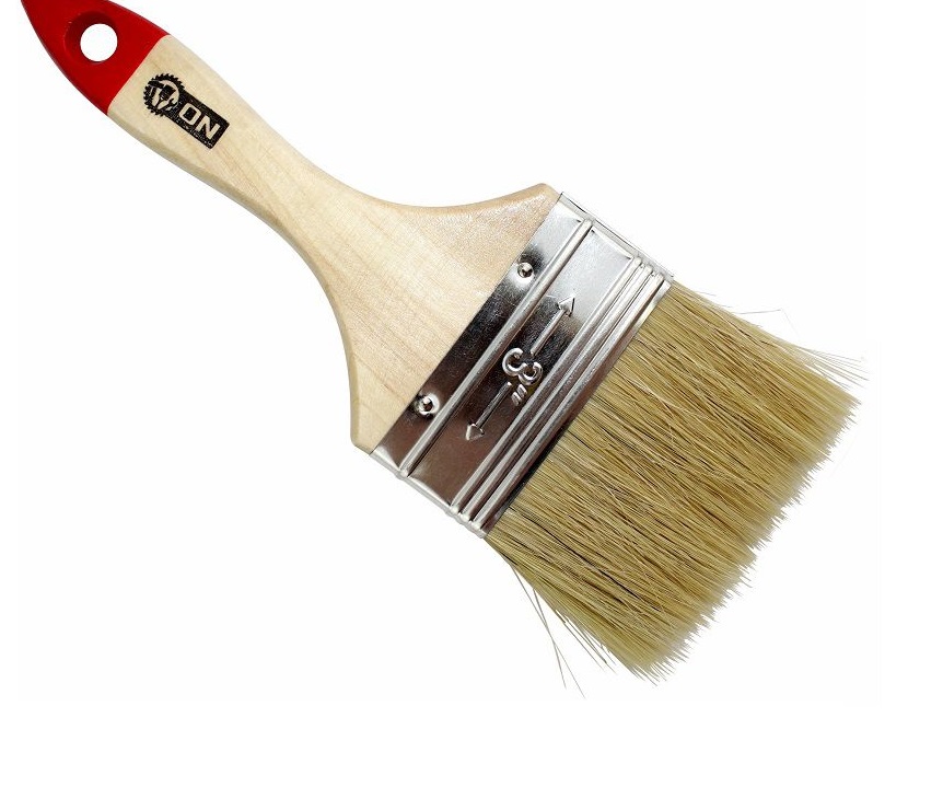 Кисть плоская "MЁKKE" Штрих плюс 20 мм (нат.щетина / дер.ручка)/8473