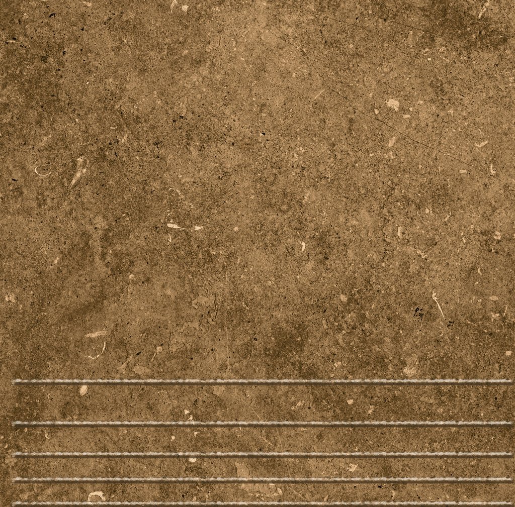 Ступень плитка клинкерная Вермонт 4 коричневый 29,8х29,8см