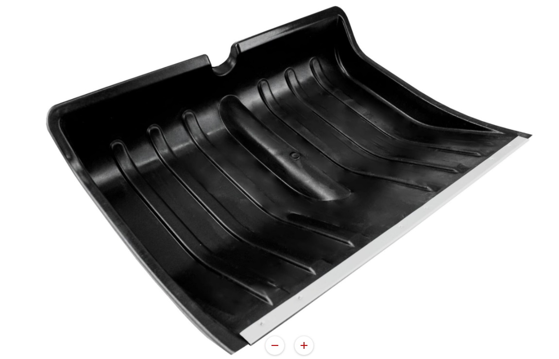 Лопата снеговая пласт. №3 500х390мм с оцинк. планкой, без черенка СУ009