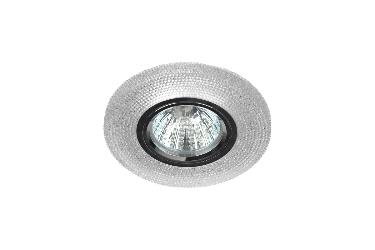 Светильник встр. GU5.3 "Эра" белый с подсветкой DK LD1 WH /294