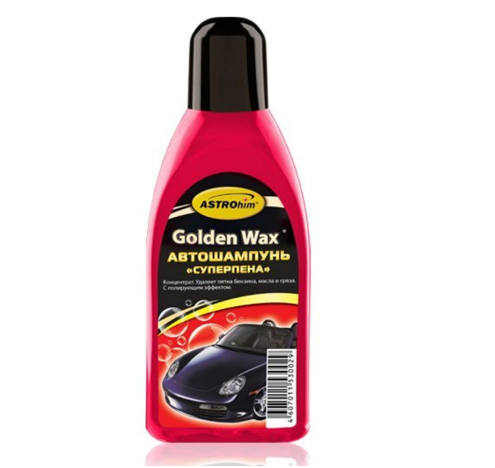 Автошампунь для ручной мойки АСТРОХИМ Golden Wax кондиционер с воском 0,5л /AC312AC312- купить в АПлайн
