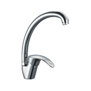 Смеситель для кухни Bayard-Lux Утка высок. излив D40 креп. на шпильке ручка большая "волна" 312-3/12