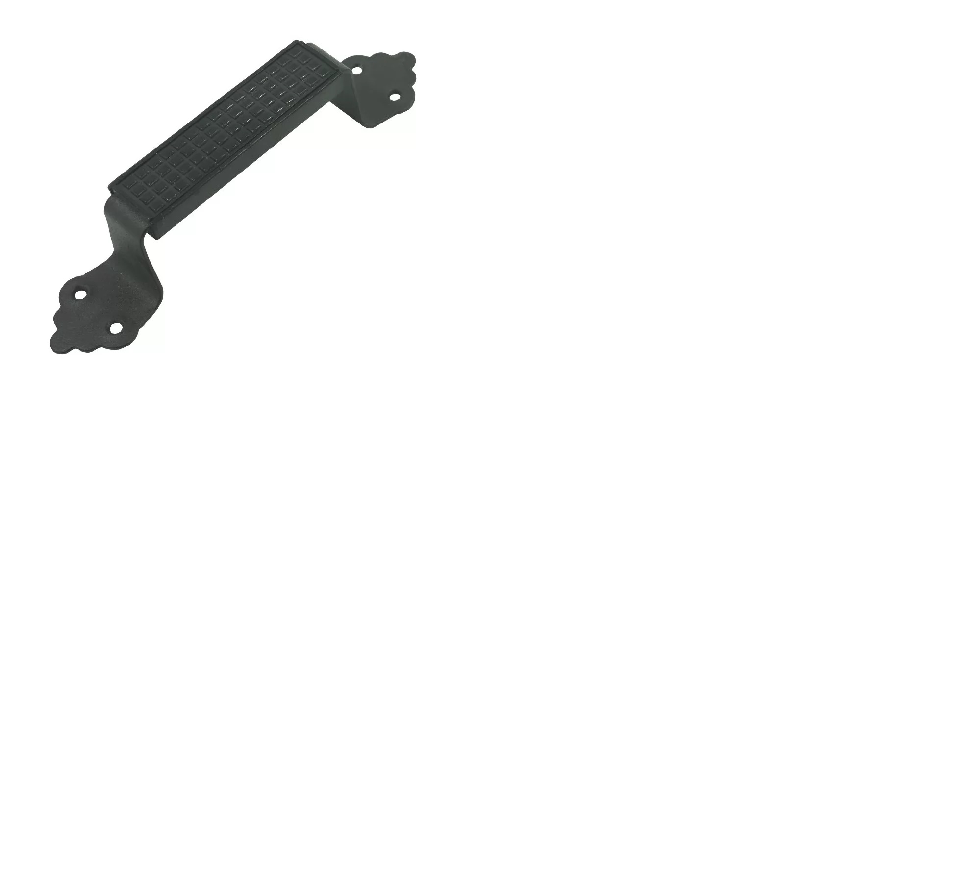 Ручка-скоба РС-100-5 плоская черная (с пластиковой вставкой)