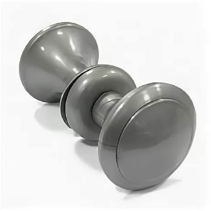 Ручка-кнопка пластик D-52мм (малая) серебристая9950- купить в АПлайн