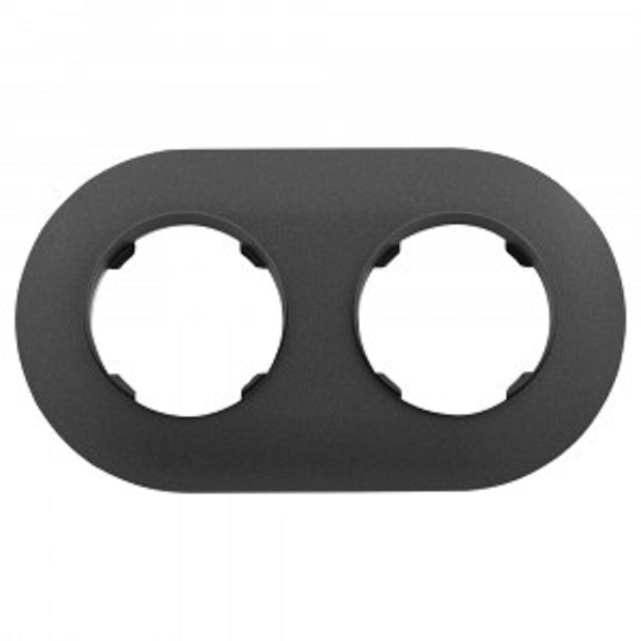 Рамка "Ретро Прованс" 2 ОП черный графит круглая Bylectrica Юлиг.735212.499 (015)- купить в АПлайн