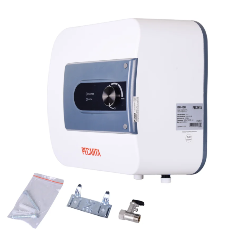 Водонагреватель "РЕСАНТА" накопительный над мойкой 10 л ВН-10Н (бак эмалир.) 74/5/7 74/5/7- купить в АПлайн