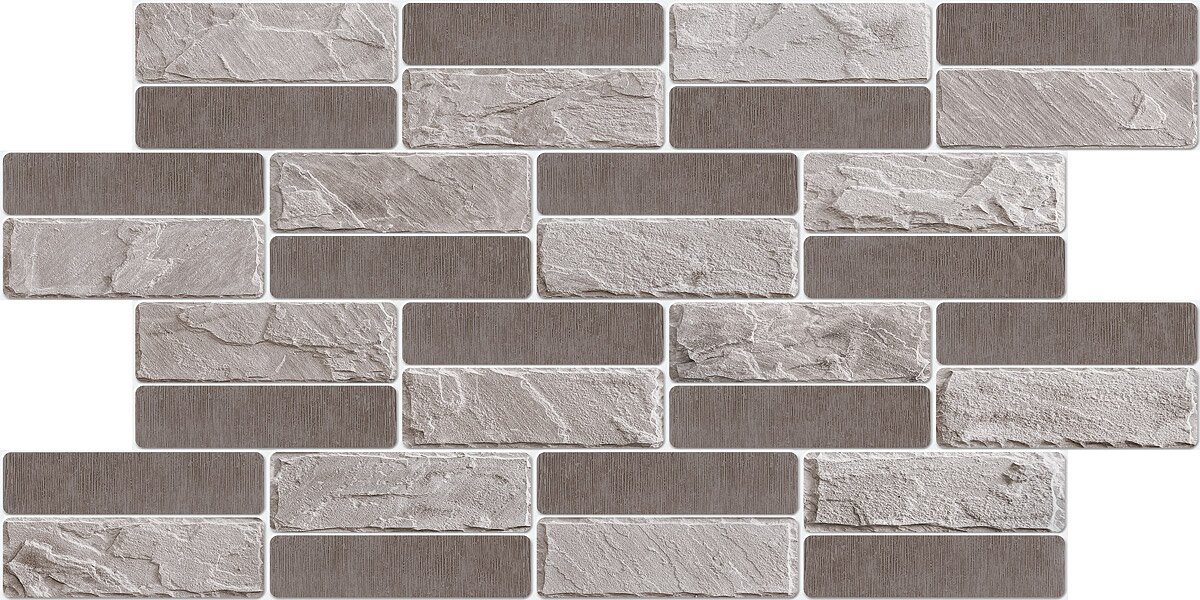 Панель декоративная ПВХ Кирпич модерн серый КМ СЕР 328 480х960мм