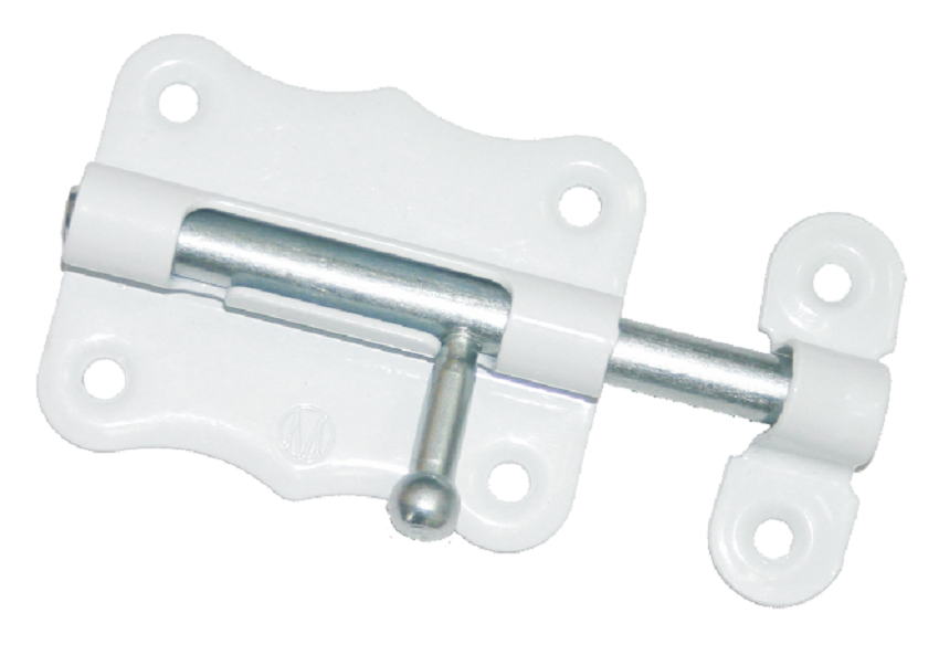 Задвижка накладная фигурная 50мм ШФ-50 / ЗТ2-50 белый ШК