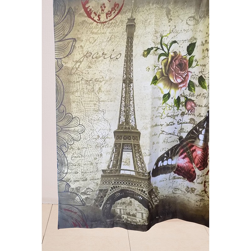 Штора для ванной комнаты "DELPHINIUM" Париж люверс WS-817 180х180мм арт.104139 