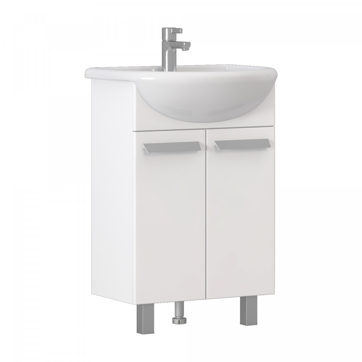 Тумба VIGO Hoska 500 белый с умывальником "Уют 50" 228- купить в АПлайн