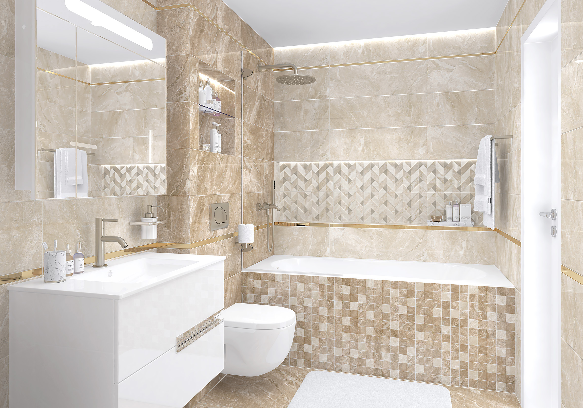 Плитка облицовочная Gobi бежевый 25x75см (9шт)