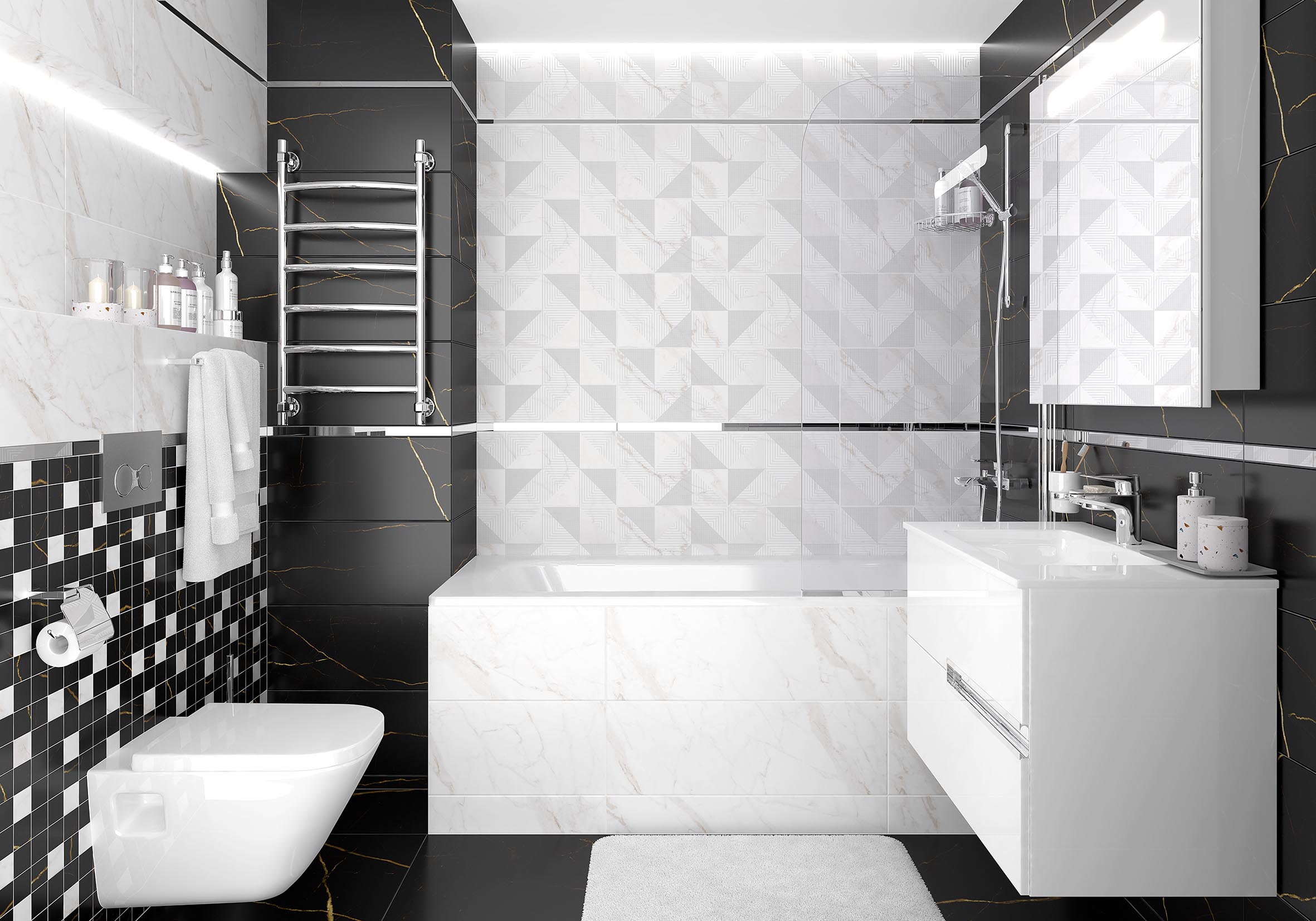 Плитка облицовочная Century Белый 25х75см