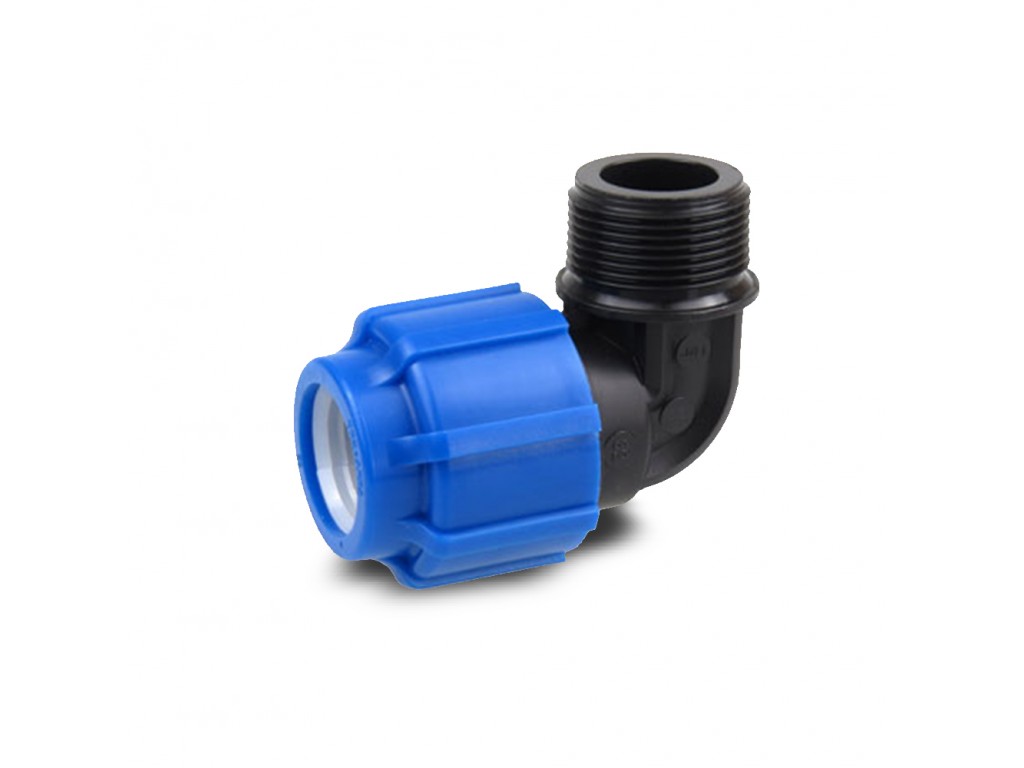 Отвод ПНД 20х3/4 нар. рез. 90 градусов