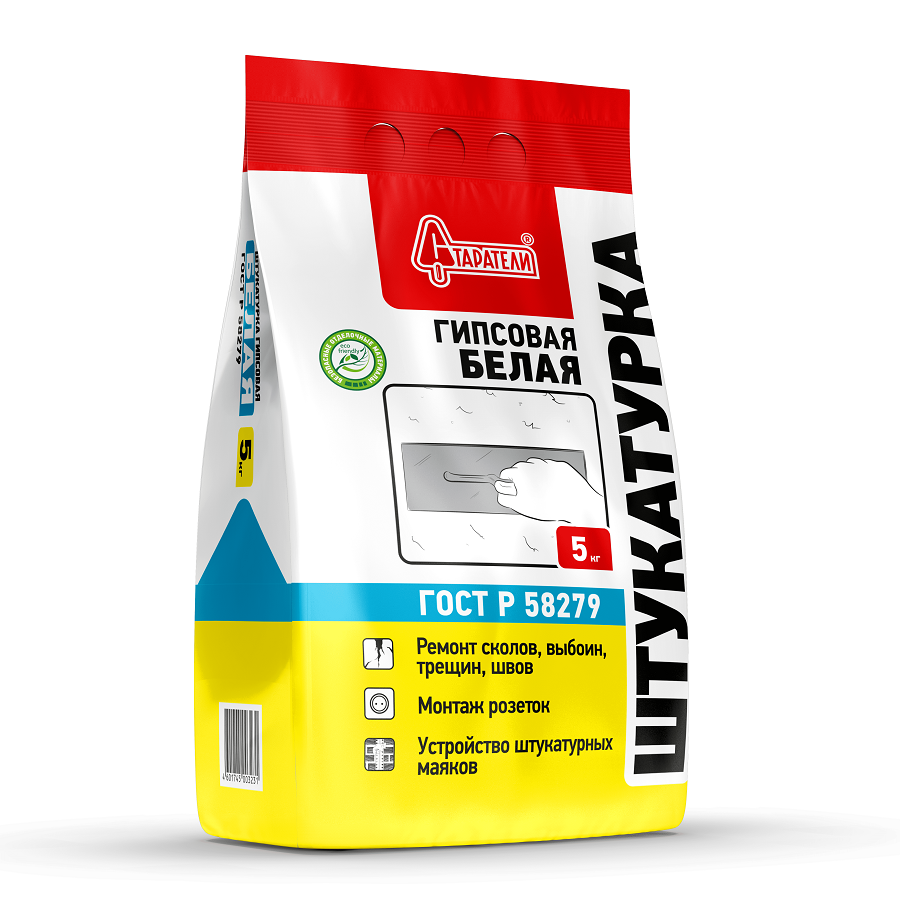 Штукатурка "Старатели" гипсовая белая 5кг