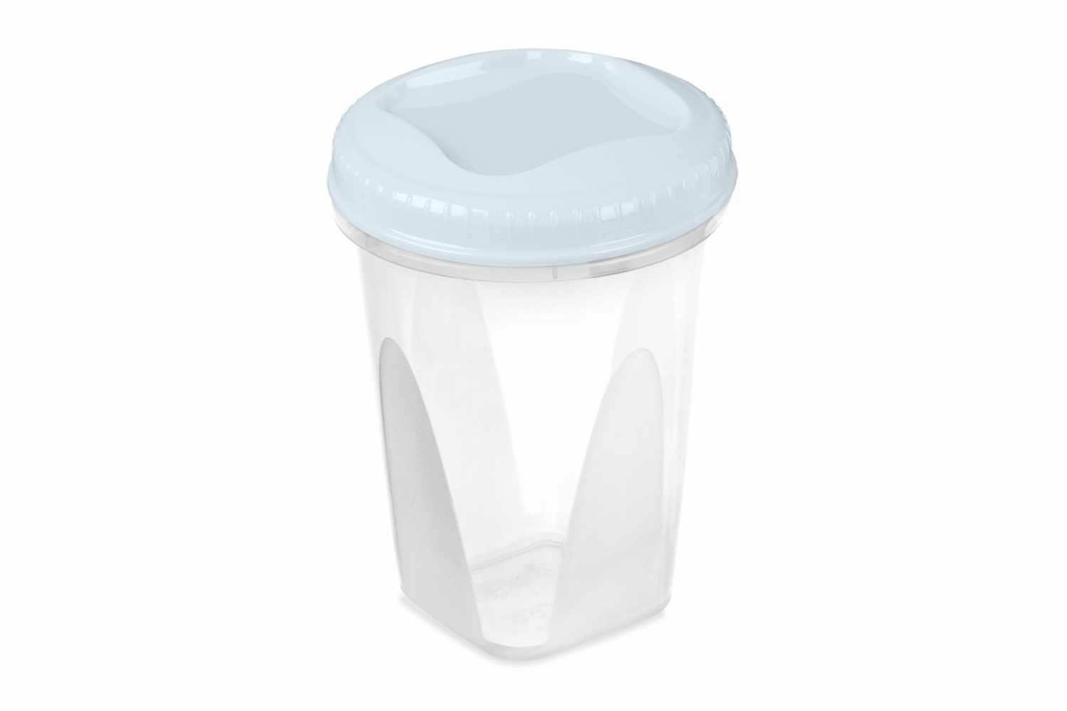 Банка для продуктов пласт. Тондо с завин. крышкой 0,9л светло-голубая С286СГЛ