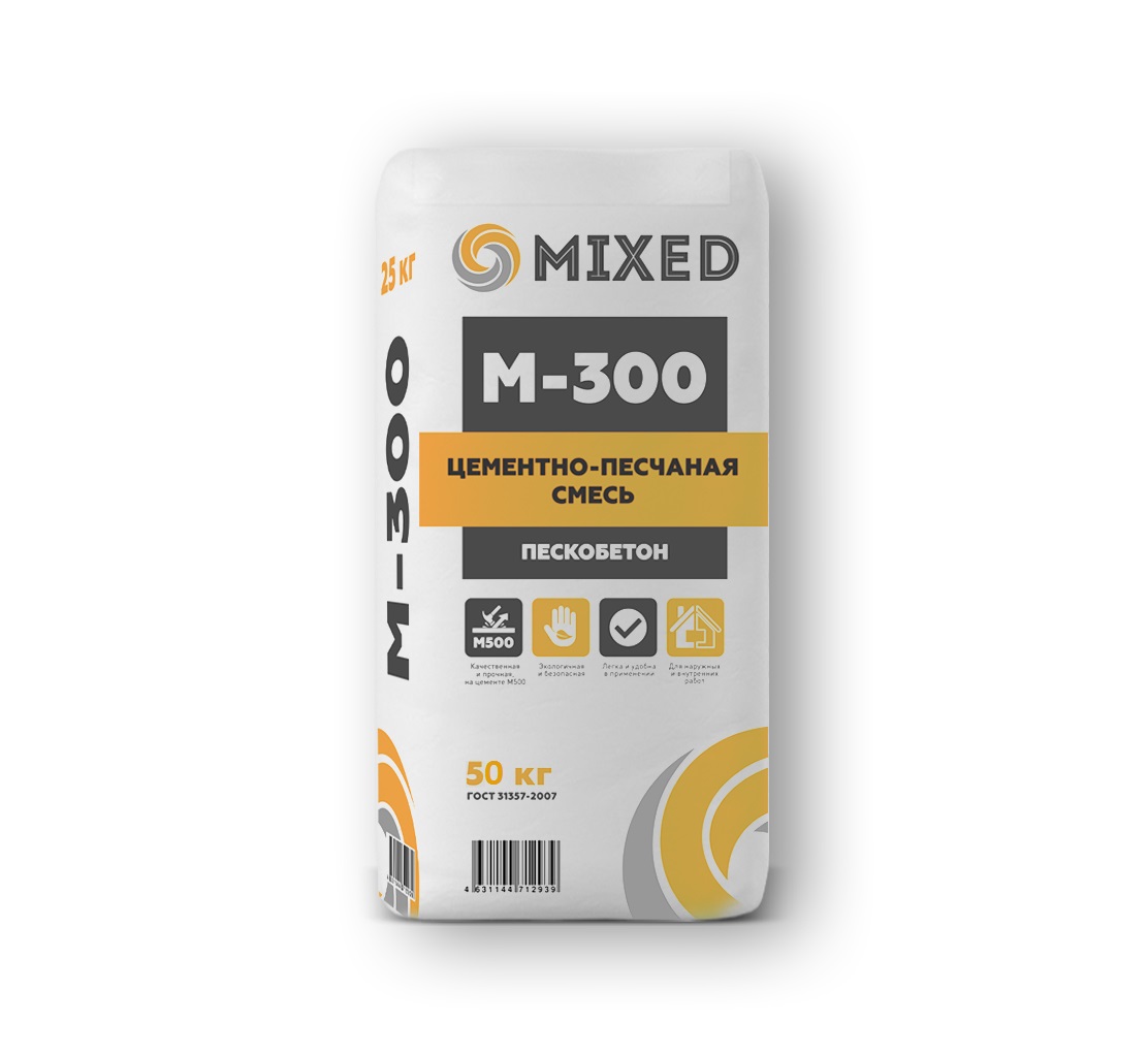 Пескобетон "Mixed" М-300 50кг- купить в АПлайн