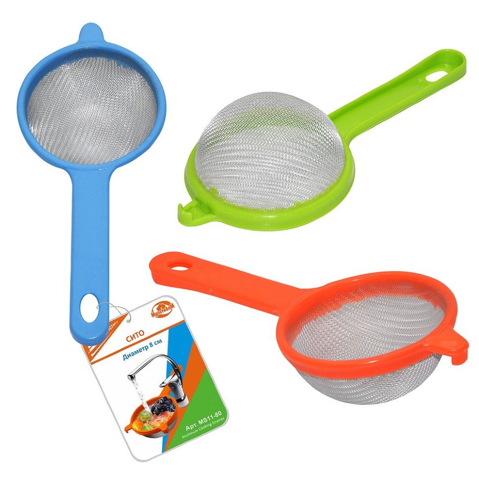 Ситечко алюм. Эконом 8см пласт. ручка MS11-80