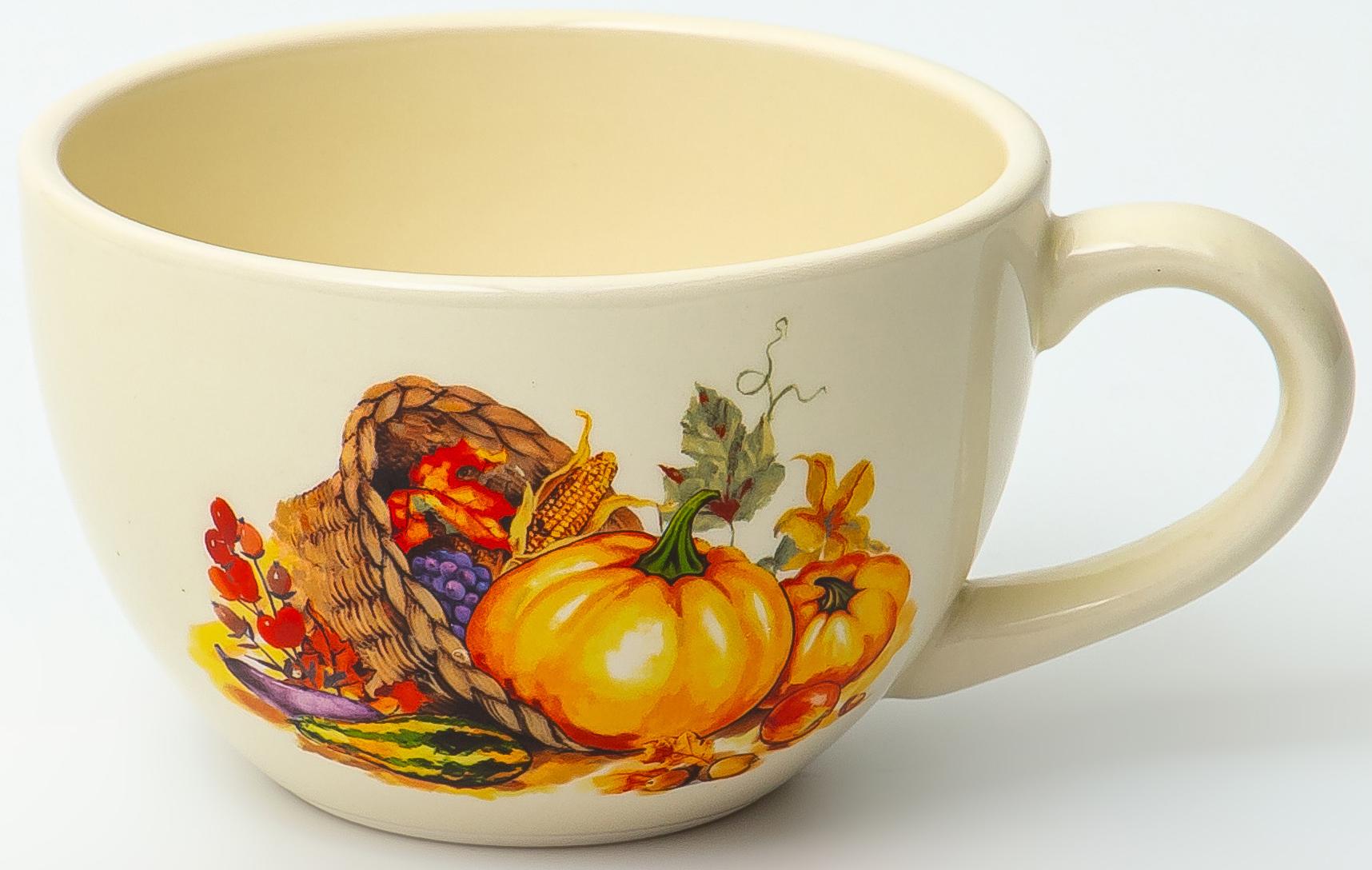 Бульонница керам. Тыква 580мл с ручкой 110-07140