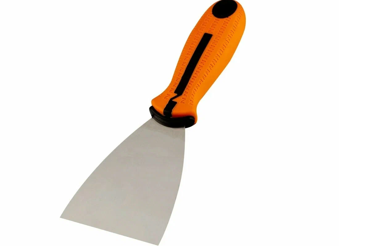 Шпатель малярный 75мм нержавеющий,обрезиненная ручка Jober 110202 - 110202 - купить в АПлайн