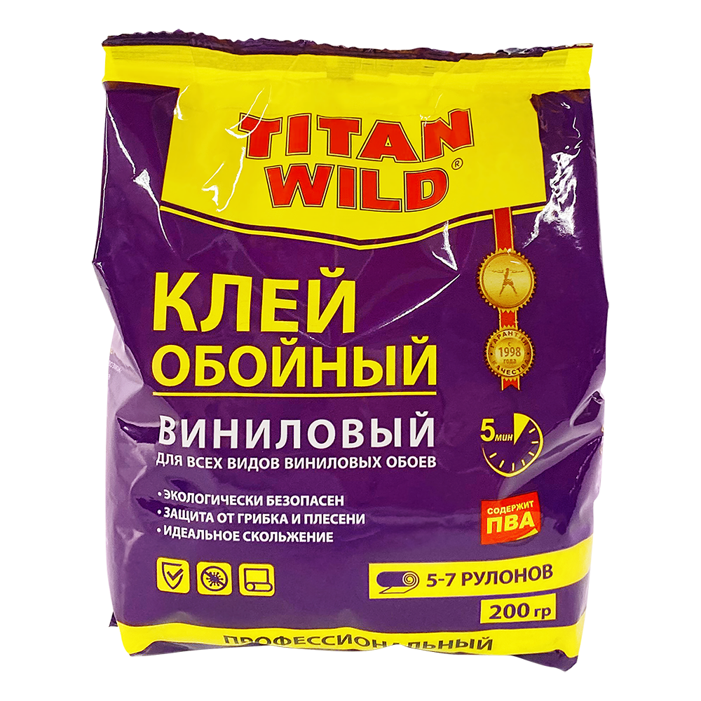 Клей обойный TITAN WILD виниловый п/э TWV200-SP 200гTWV200-SP- купить в АПлайн