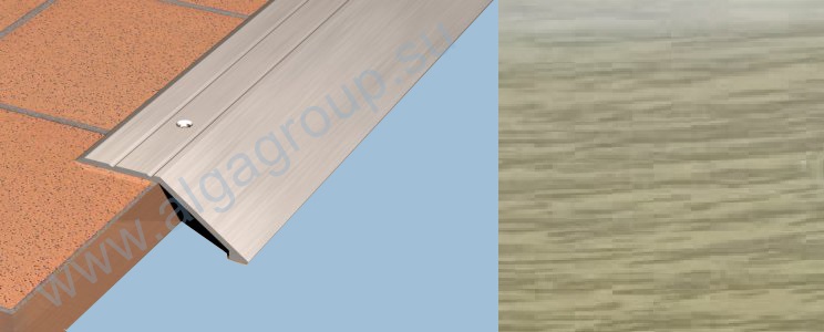 Порог-кант 1,8м 45х17мм П77.39, Дуб серый