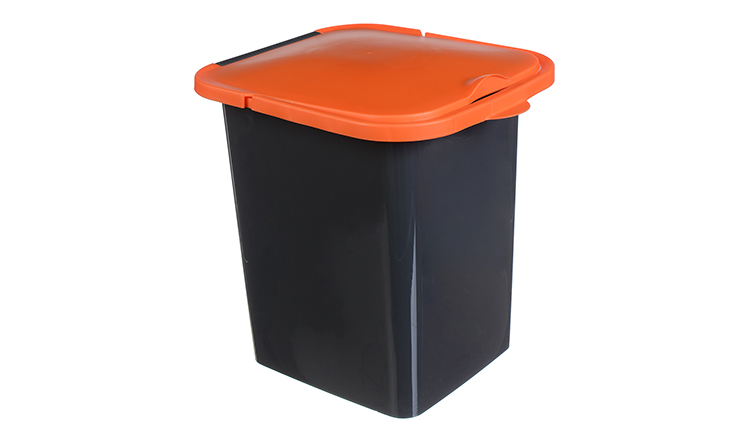 Контейнер для мусора пласт. ПУРО 18л оранжевый М2475
