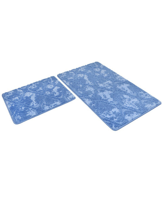 Коврик для ванной комнаты SHAHINTEX VINTAGE SH V002 2 предм. 50х80 + 50х50 синий (56)110746- купить в АПлайн