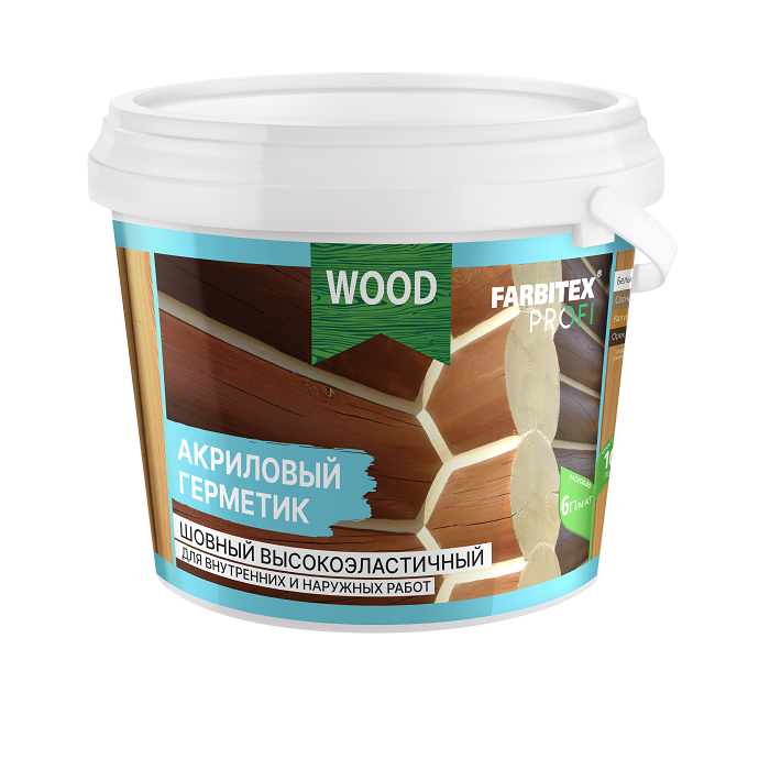 Герметик акриловый FARBITEX PROFI шовный высокоэластичный белый 3кг***