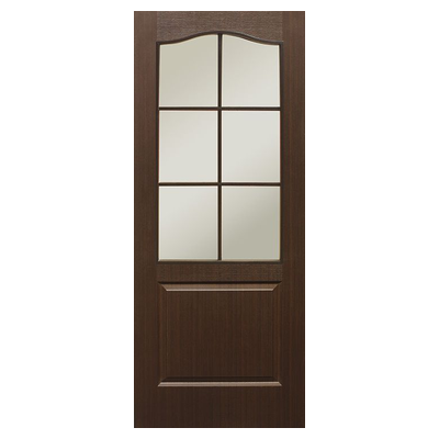 Дверное полотно Канадка "ТЕРРИ" 600х2000 венге с матовым стеклом (по)