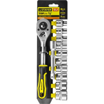 Набор Stayer ключи "Standard" торцовые головки 1/2" 12 предметов