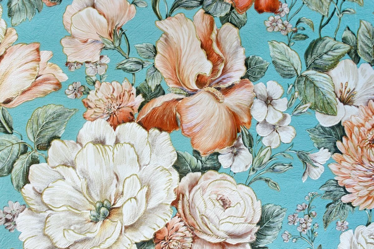 Обои виниловые на флизелиновой основе МОФ Букет 1,06х10м 4112-7