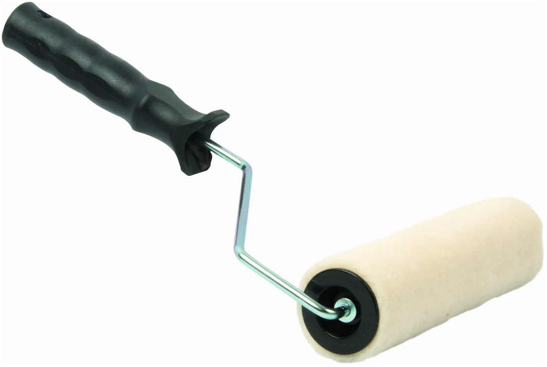 Валик с ручкой Korvus 100мм, велюр, ворс 4мм, d=40мм, бюгель 6мм, 0316310/0203132