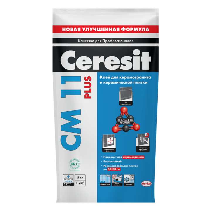 Клей "Церезит" СМ11 для плитки и керамогранита C1 T 5кг - 2639486 - купить в АПлайн