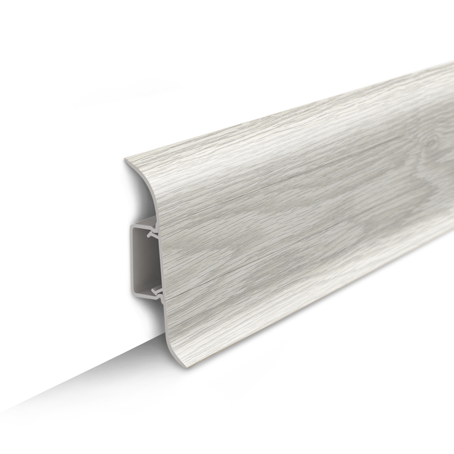 Плинтус ПВХ 2,2м с мягк. краем 55мм "Идеал Классик", 230 Дуб айсберг