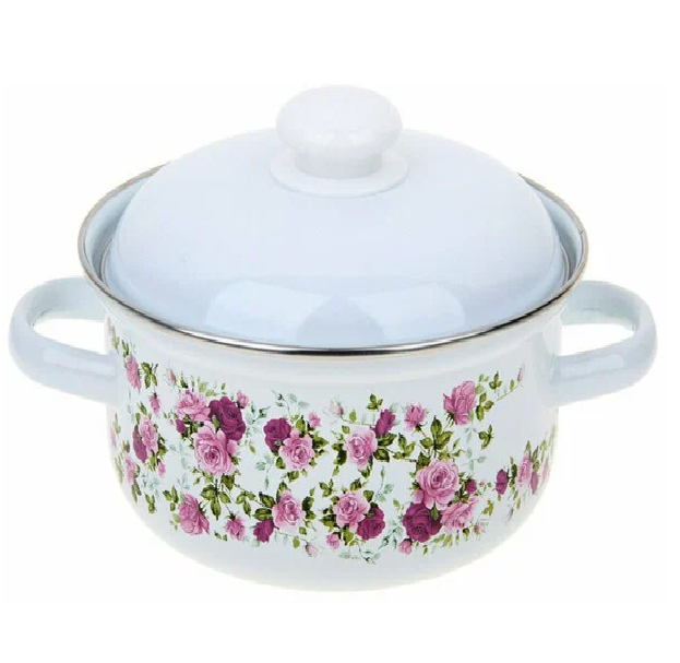 Кастрюля эмал. Китайская роза 2л С-1510АП2/4 14396