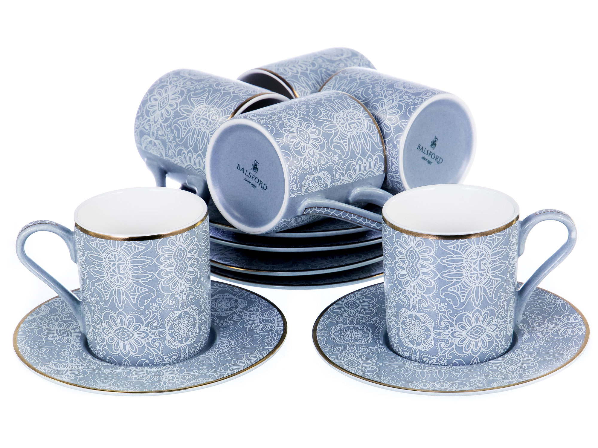 Набор кофейный керам. Мармарис 6 чашек 100мл 6 блюдец 146-30008