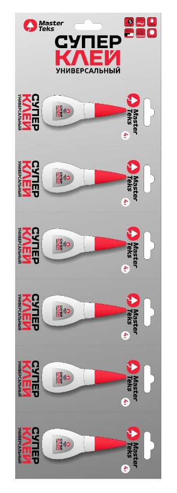 Супер-клей MasterTeks универсальный прозрачный блистер 4гр9782285- купить в АПлайн