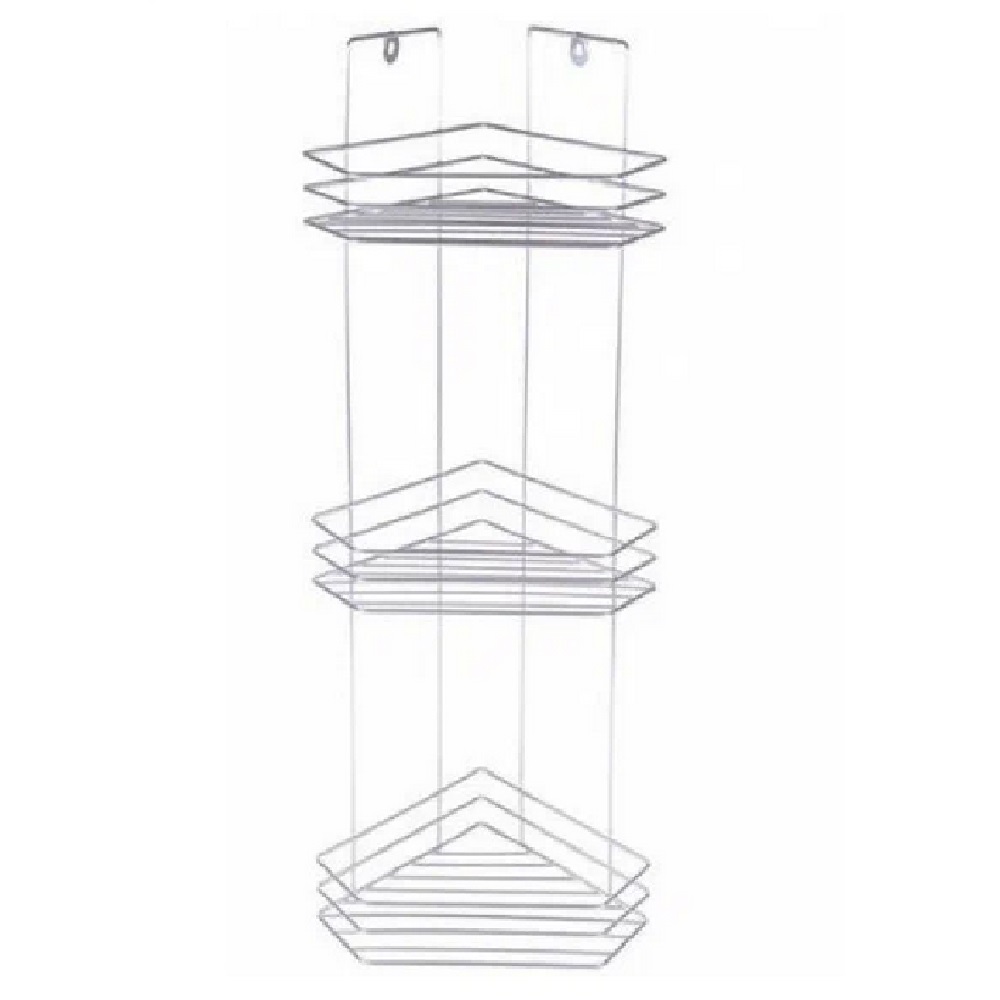 Полка угловая 3 яруса трапеция 490мм хром пт-3/639/