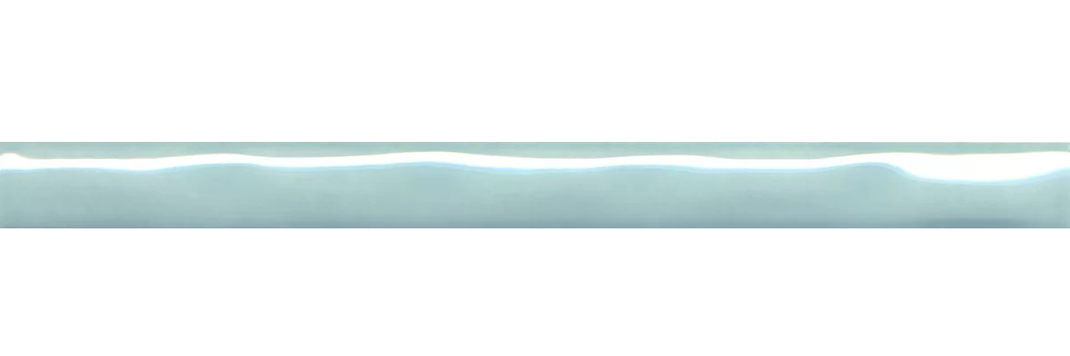 Бордюр Фоскари бирюзовый волна глянцевый PWB002 25x2см