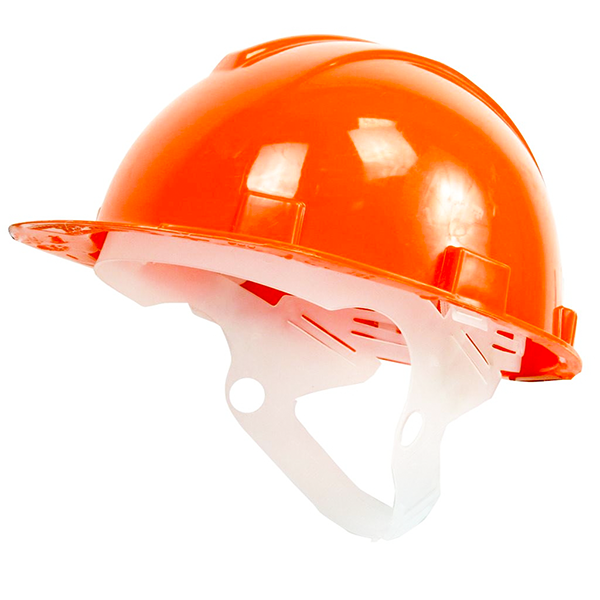 Каска защитная пластиковая оранжевая - купить в АПлайн