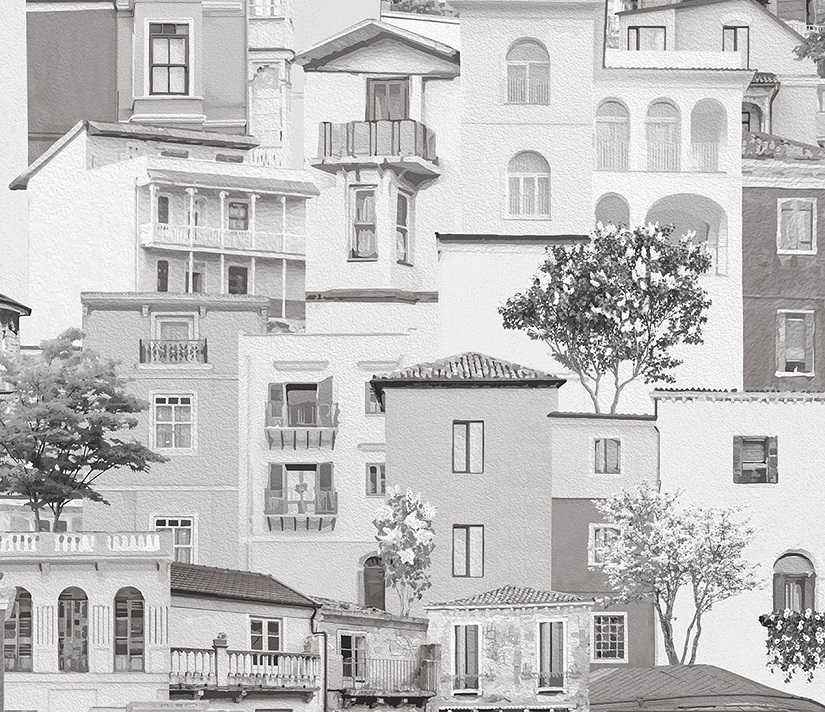 Обои бумажные дуплекс Пермь Городок 0,53х10м 1082-021п