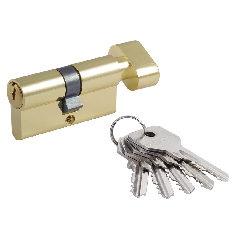 Цилиндр замка (личинка) НОРА-М STD Al ЛВ-60 30х30мм с вертушкой золото - 16553 - купить в АПлайн