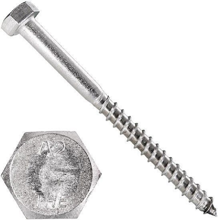 Шуруп "Глухарь" DIN 571 (болт сантехнический) 10х180 пакет (2шт) Стройметиз35.045.1- купить в АПлайн