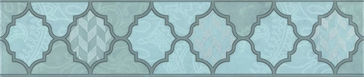 Бордюр Фоскари бирюзовый глянцевый OP\A27\6331 25x5,4см